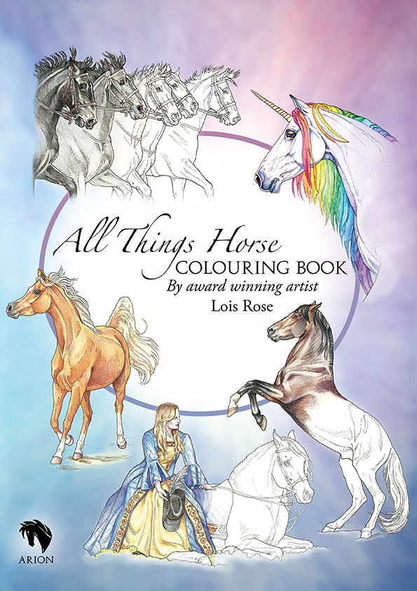 All Things Horse colouring book cover